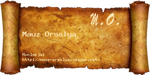 Mauz Orsolya névjegykártya