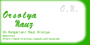 orsolya mauz business card